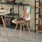 Fabulaxe Chair with Leather and Suede Like Tones with Wooden Legs, PK 4 QI004326.4 - alternate 3